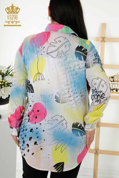 Wholesale Women's Shirts Digital Printed - 20361 | KAZEE - Thumbnail