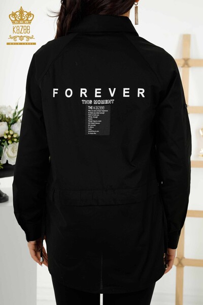 Wholesale Women's Shirt Tied Black - 20355 | KAZEE - 8