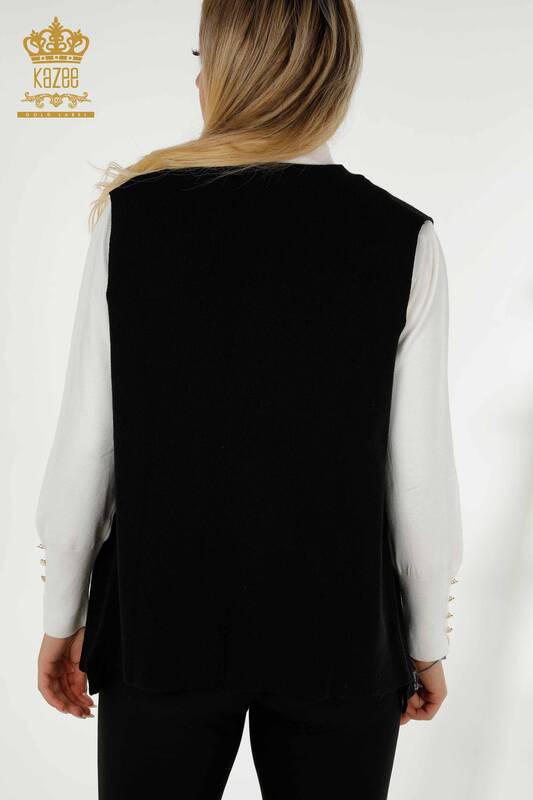Wholesale Women's Short Vest - Leopard Pattern - Black - 30311 | KAZEE