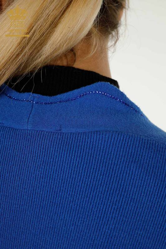 Wholesale Women's Short Vest Stone Embroidered Saks - 30274 | KAZEE
