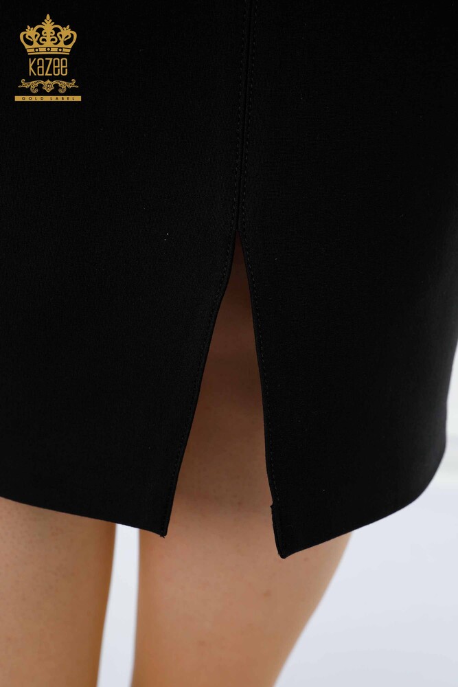 Wholesale Women's Skirt Chain Detailed Black - 4243 | KAZEE - 6