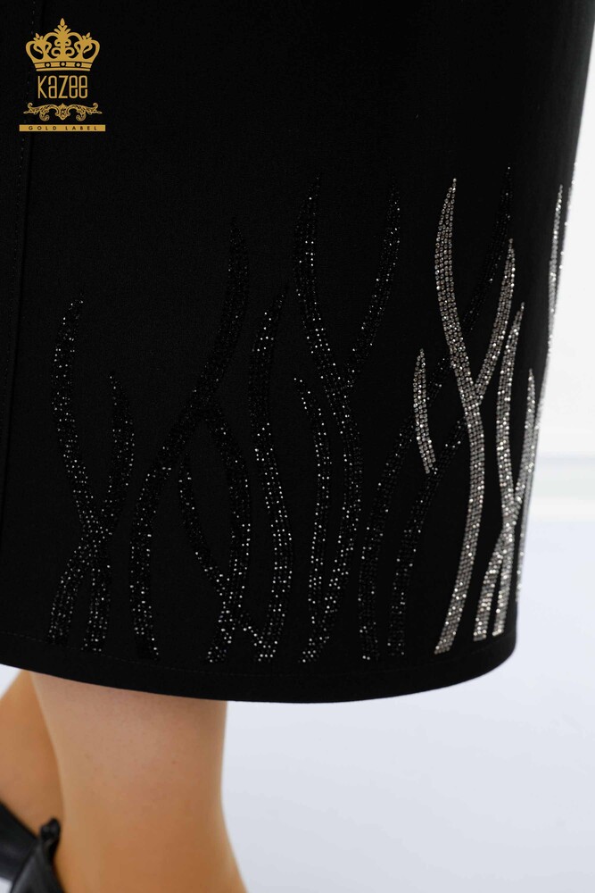 Wholesale Women's Skirt Long Pocket Black - 4190 | KAZEE - 6