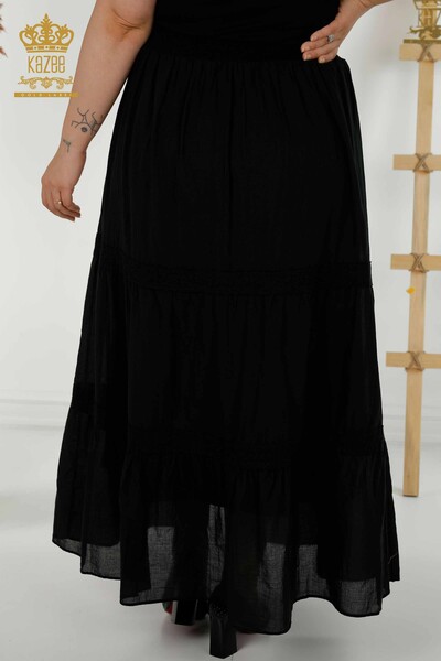 Wholesale Women's Skirt - Stone Embroidered - Black - 20443 | KAZEE - Thumbnail