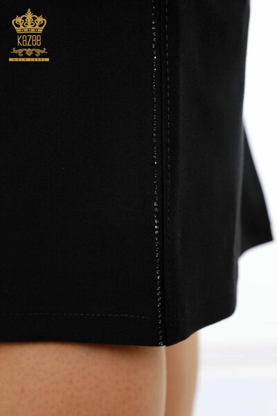 Wholesale Women's Skirt Stripe Crystal Stone Embroidered Line Detail - 4156 | KAZEE - Thumbnail