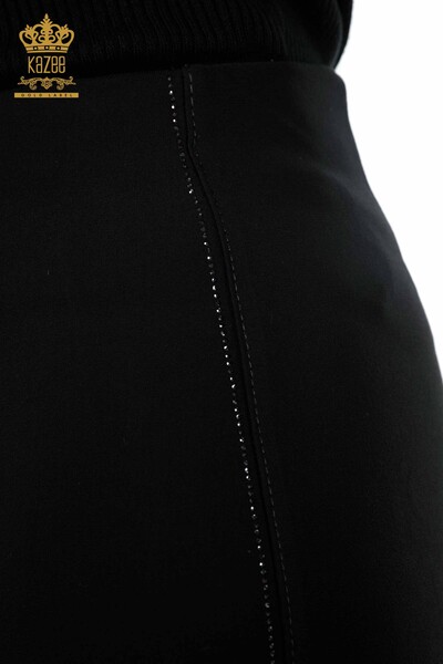 Wholesale Women's Skirt Stripe Crystal Stone Embroidered Line Detail - 4156 | KAZEE - Thumbnail
