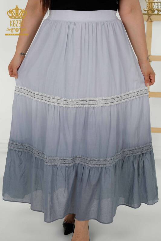 Wholesale Women's Skirt - Color Transition - Gray - 20442 | KAZEE