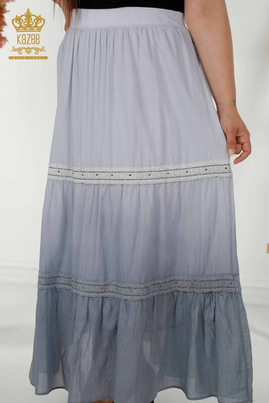 Wholesale Women's Skirt - Color Transition - Gray - 20442 | KAZEE