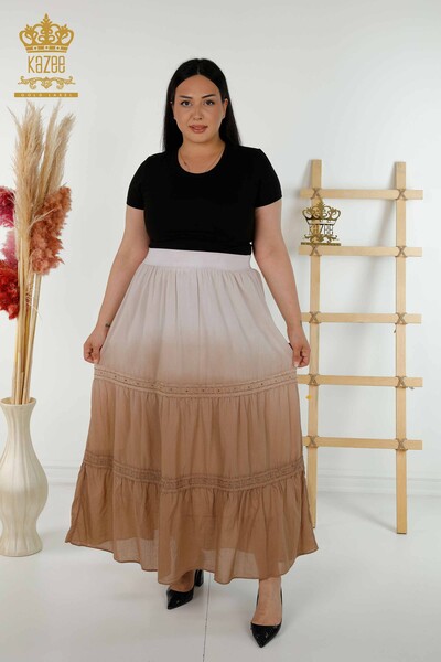Kazee - Wholesale Women's Skirt - Color Transition - Mink - 20442 | KAZEE