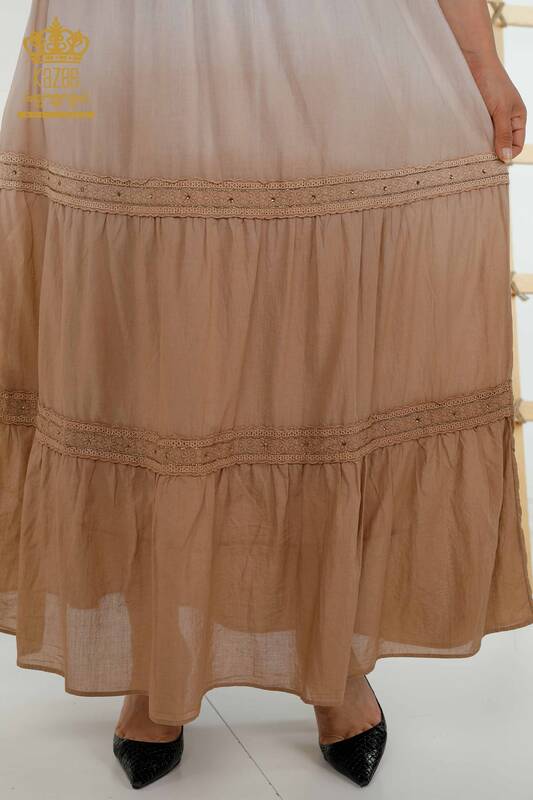 Wholesale Women's Skirt - Color Transition - Mink - 20442 | KAZEE