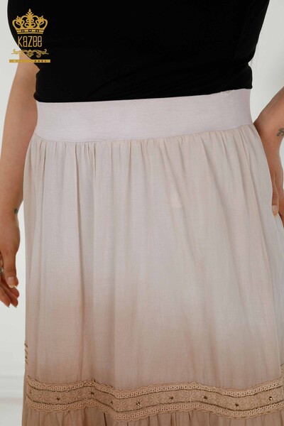Wholesale Women's Skirt - Color Transition - Mink - 20442 | KAZEE - Thumbnail