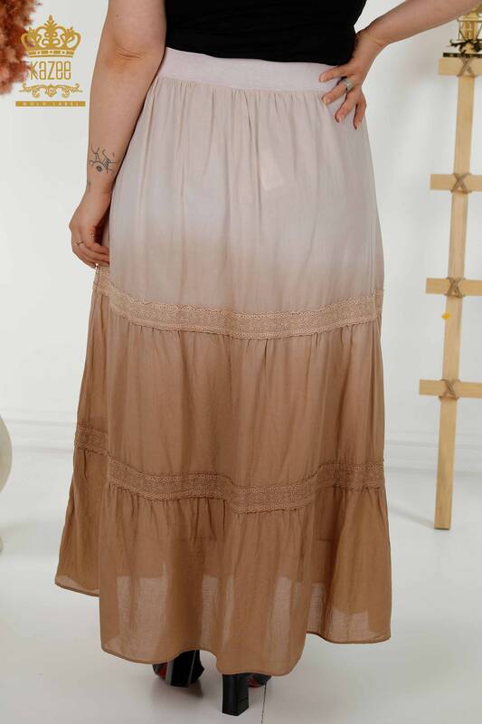 Wholesale Women's Skirt - Color Transition - Mink - 20442 | KAZEE