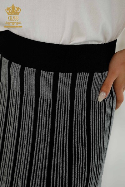Wholesale Women's Skirt - Two Colors - Anthracite - 4131 | KAZEE - Thumbnail (2)