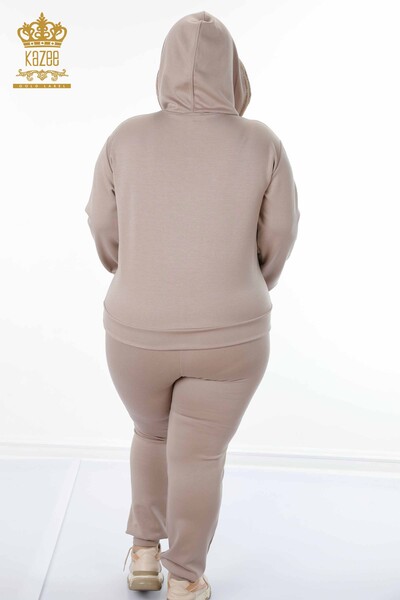 Wholesale Women's Tracksuit Set Hooded Mink - 17477 | KAZEE - 9