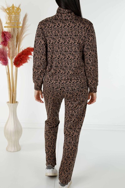 Wholesale Women's Tracksuit Set Mixed Pattern Black Mink - 17433 | KAZEE - 8