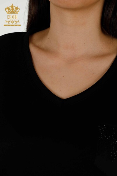Wholesale Women's Tracksuit Set - Short Sleeve - Black - 20396 | KAZEE - Thumbnail