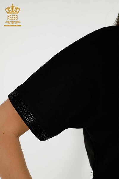 Wholesale Women's Tracksuit Set - Short Sleeve - Black - 20396 | KAZEE - Thumbnail