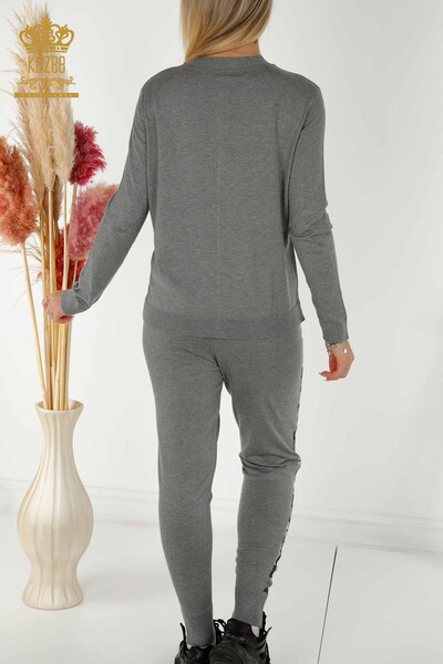 Wholesale Women's Tracksuit Set - Butterfly Pattern - Gray - 16678 | KAZEE - 10