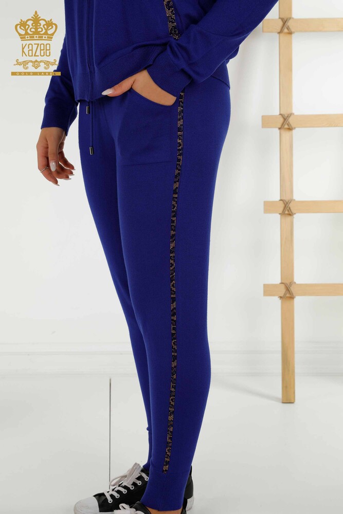 Wholesale Women's Tracksuit Set Stone Embroidered Saks - 16677 | KAZEE - 6