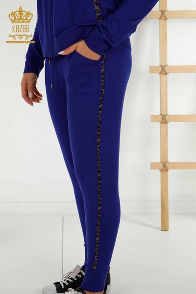 Wholesale Women's Tracksuit Set Stone Embroidered Saks - 16677 | KAZEE - 6