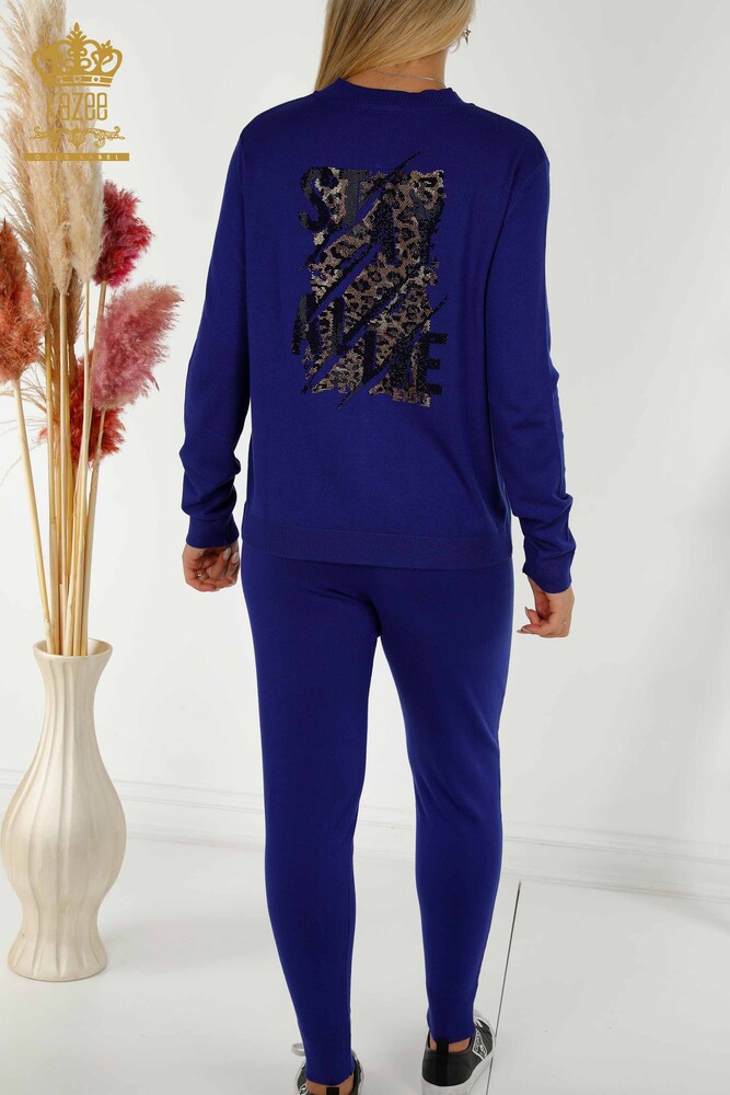 Wholesale Women's Tracksuit Set Stone Embroidered Saks - 16677 | KAZEE - 9