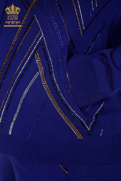 Wholesale Women's Tracksuit Set Zippered Saks - 16676 | KAZEE - 5