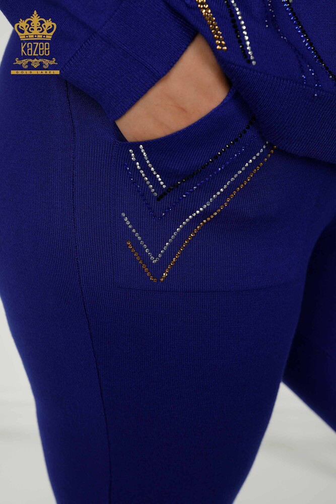 Wholesale Women's Tracksuit Set Zippered Saks - 16676 | KAZEE - 8