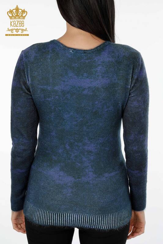 Wholesale Women's Sweater Angora Patterned Mink - 18963 | KAZEE