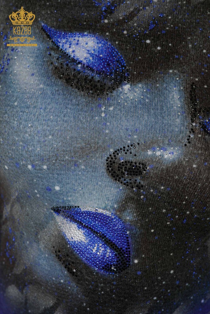 Wholesale Women's Sweater Angora Patterned Saks - 16001 | KAZEE - 3