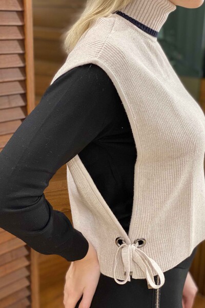 Wholesale Women's Sweater Turtleneck Open Sides - 15424 | KAZEE - Thumbnail