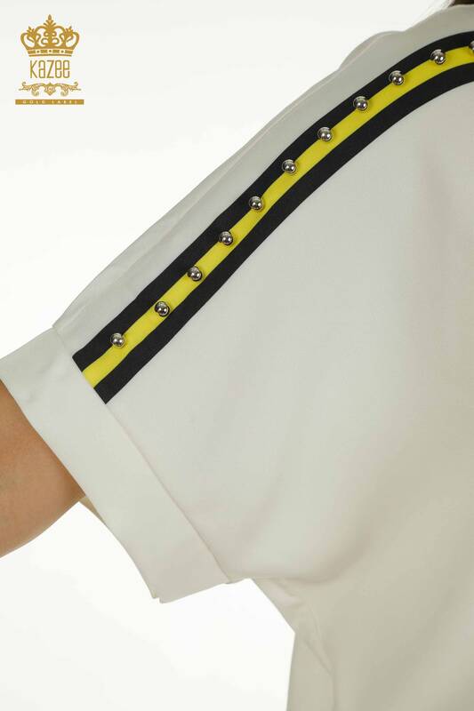 Wholesale Women's Tunic Short Sleeve Yellow - 2402-231021 | S&M