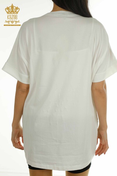 Wholesale Women's Tunic Short Sleeve Pistachio Green - 2402-231021 | S&M - Thumbnail