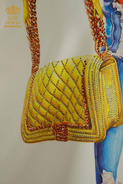 Wholesale Women's Tunic Stone Embroidered Ecru - 2402-231034 | S&M - Thumbnail