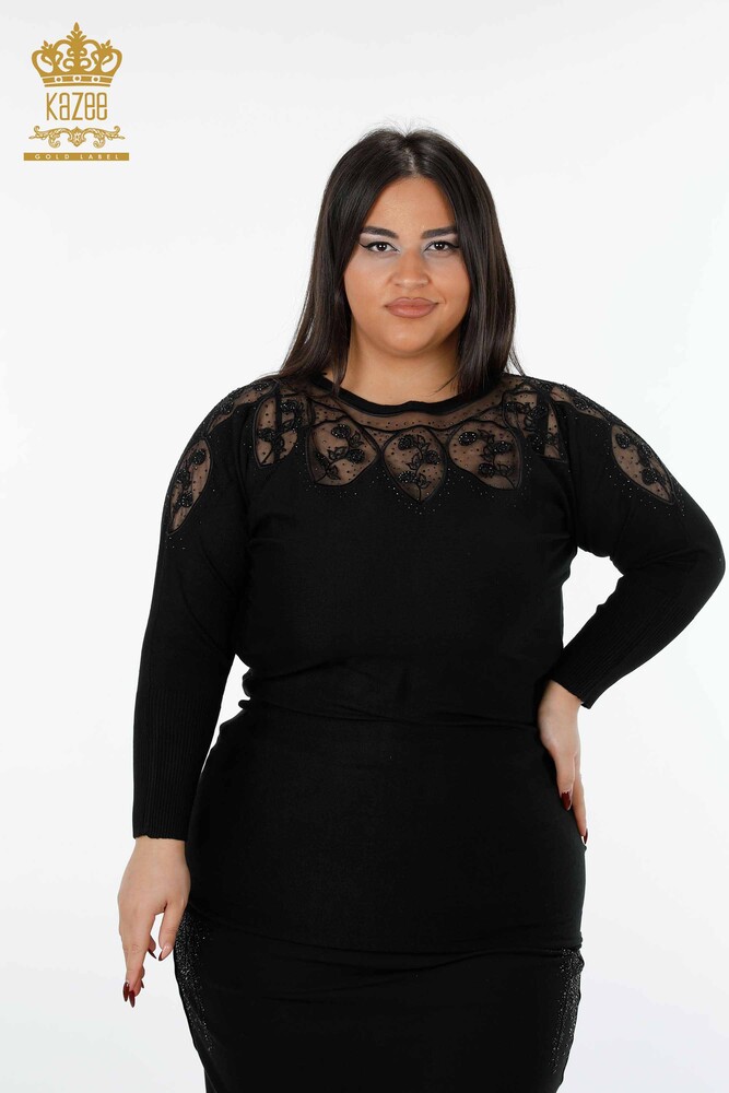Wholesale Women's Tunic Black İstanbul Wholesale Clothing - 14720 | KAZEE