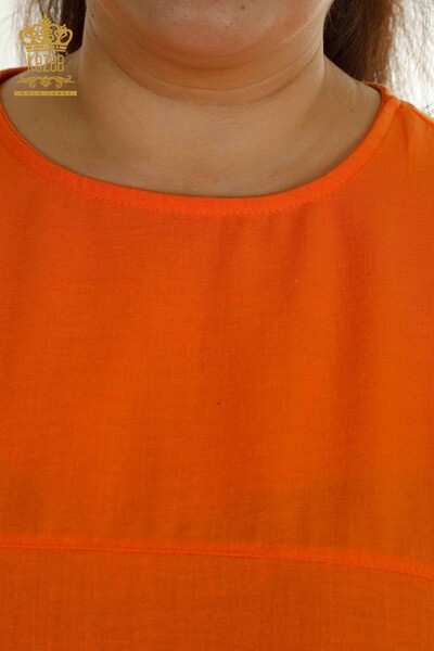 Wholesale Women's Double Suit Pocket Detailed Orange - 2402-211031 | S&M - Thumbnail