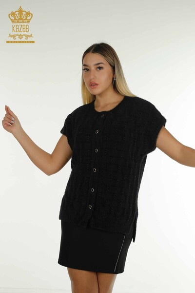 Kazee - Wholesale Women's Vest Bead Detailed Sleeveless Black - 30739 | KAZEE