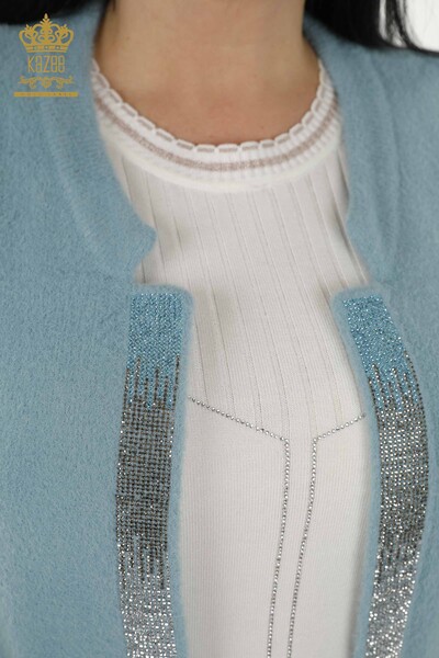 Wholesale Women's Vest Crystal Stone Embroidered Mint - 30247 | KAZEE - Thumbnail