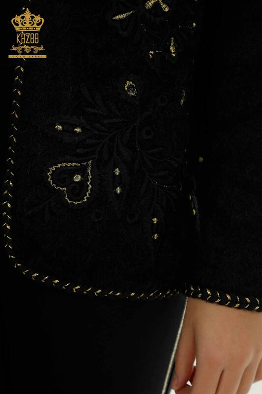 Wholesale Women's Vest Embroidered Black - 30684 | KAZEE