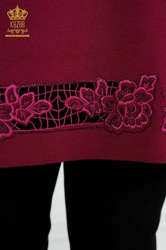 Wholesale Women's Vest Floral Patterned Lilac - 16813 | KAZEE