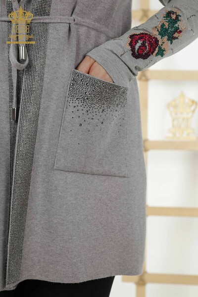 Wholesale Women's Vest - Pocket Detailed - Gray - 30299 | KAZEE - Thumbnail