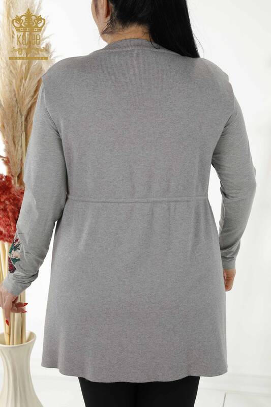 Wholesale Women's Vest - Pocket Detailed - Gray - 30299 | KAZEE
