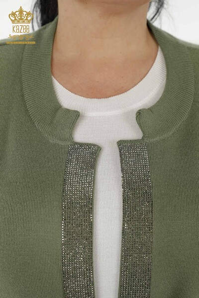 Wholesale Women's Vest - Pocket Detailed - Khaki - 30299 | KAZEE - Thumbnail
