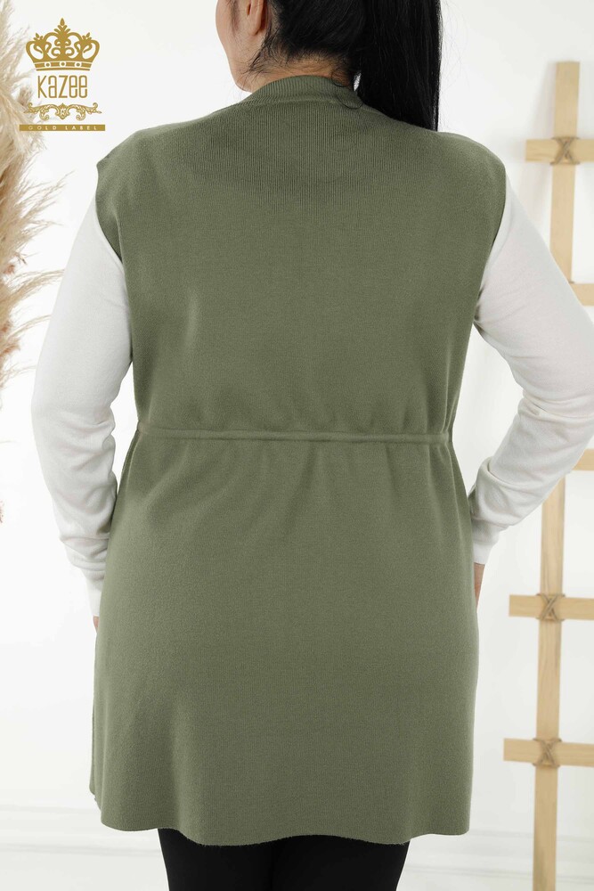 Wholesale Women's Vest - Pocket Detailed - Khaki - 30299 | KAZEE - 8