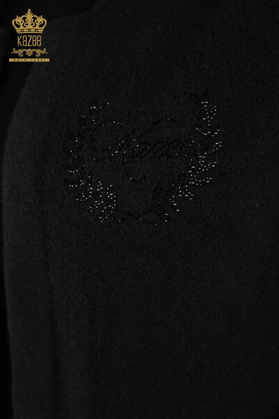 Wholesale Women's Vest - Pocket Stone Embroidered - Black - 30243 | KAZEE - 3