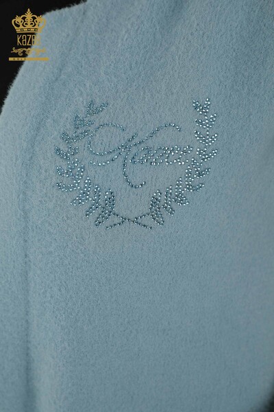 Wholesale Women's Vest - Pocket Stone Embroidered - Light Blue - 30243 | KAZEE - Thumbnail