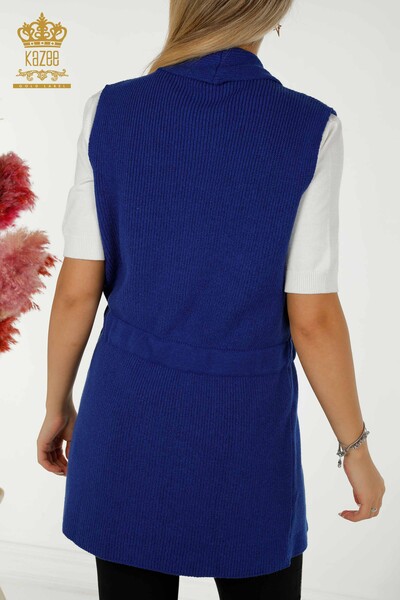 Wholesale Women's Vest with Rope Tie Saks - 30410 | KAZEE - Thumbnail