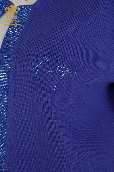 Wholesale Women's Vest Stone Embroidered Saks - 30411 | KAZEE - Thumbnail