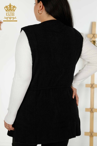 Wholesale Women's Vest With Two Pockets Black - 30582 | KAZEE - Thumbnail