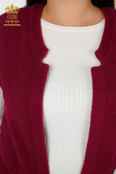 Wholesale Women's Vest Two Pockets Purple - 30582 | KAZEE - Thumbnail