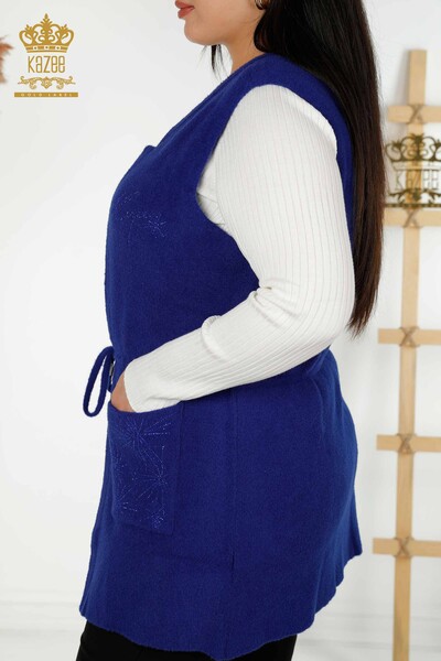 Wholesale Women's Vest Two Pockets Saks - 30582 | KAZEE - Thumbnail