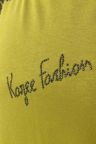Wholesale Women's Blouse Crew Neck Crystal Stone Embroidered - 77739 | Kazee - Thumbnail